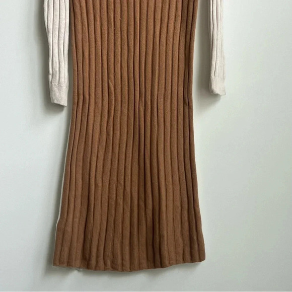 Madewell (Re)sourced Ribbed Midi Sweater Dress Small Alpaca Wool Color block S - Picture 12 of 15